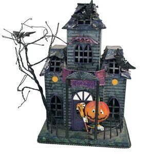 Haunted House Tealight Candle Holder Halloween Spooky